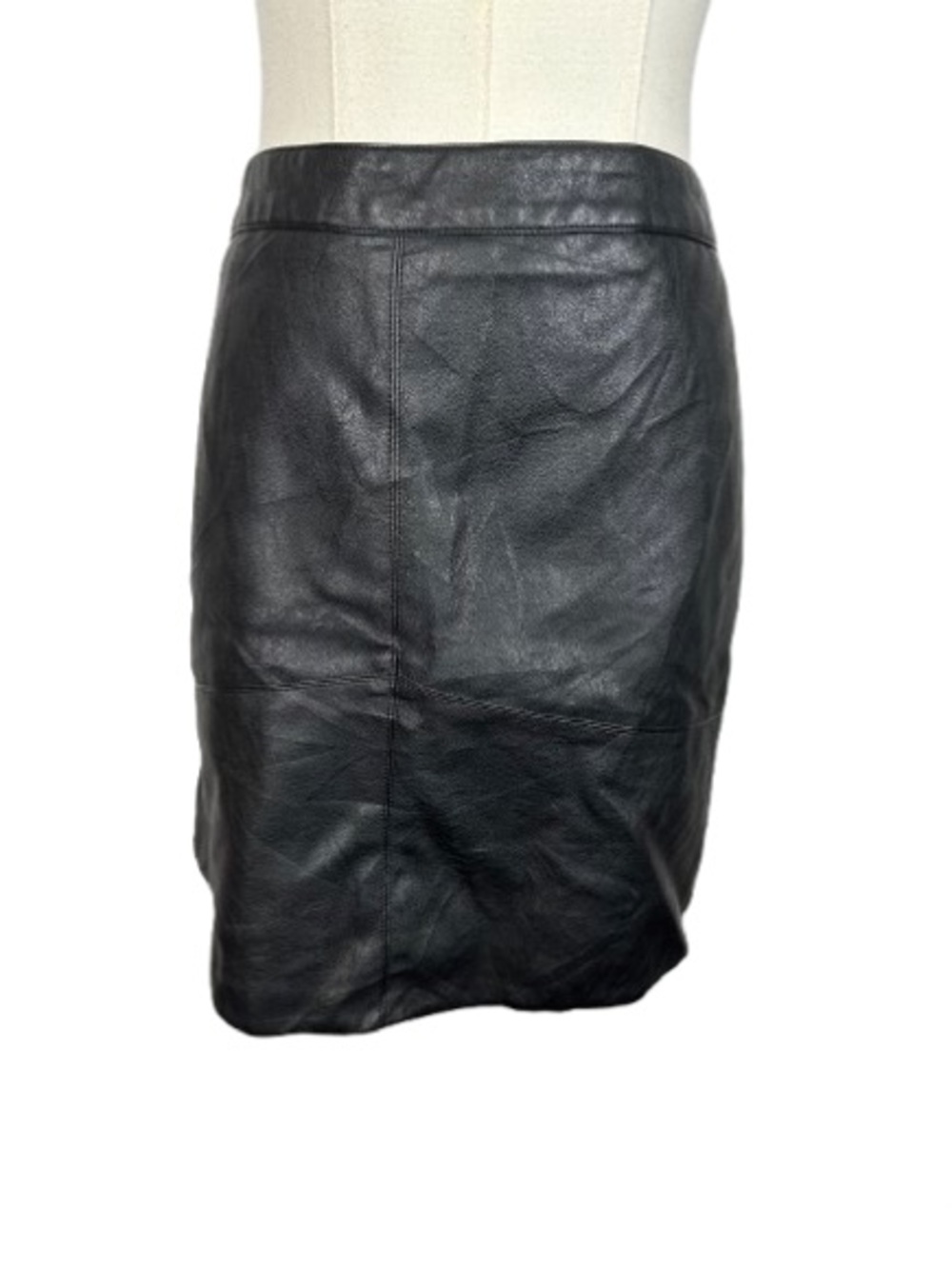 Lulu's Black Faux Leather Mini Skirt